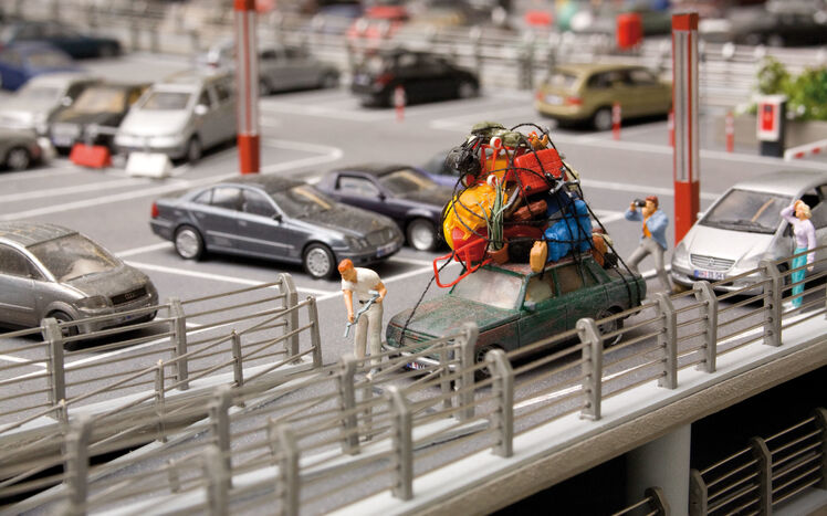 Flughafen Parkdeck Ausmessen Gepaeck
